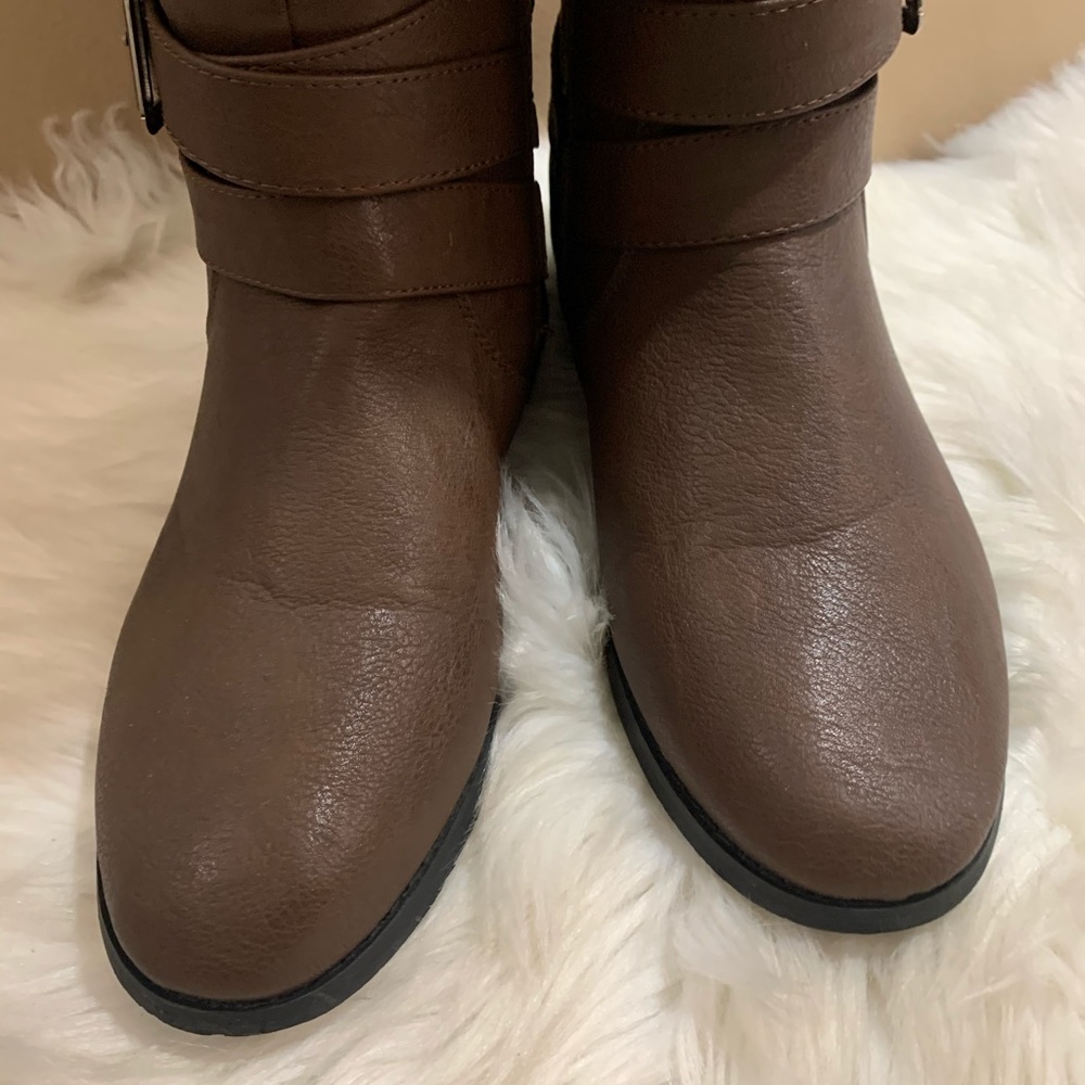 Reneeze Apple Boots Brown Zipper Knee High 8 - Picture 2 of 9